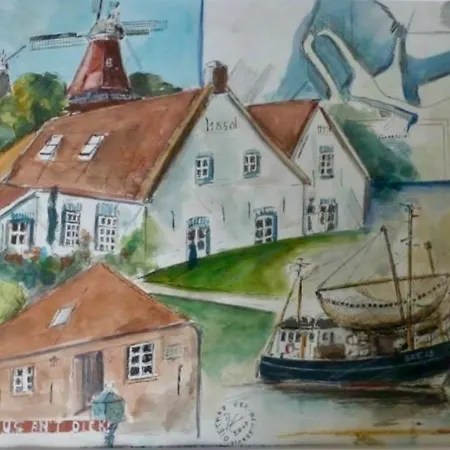 Holiday home Huus An't Diek Von 1910 Krummhoern